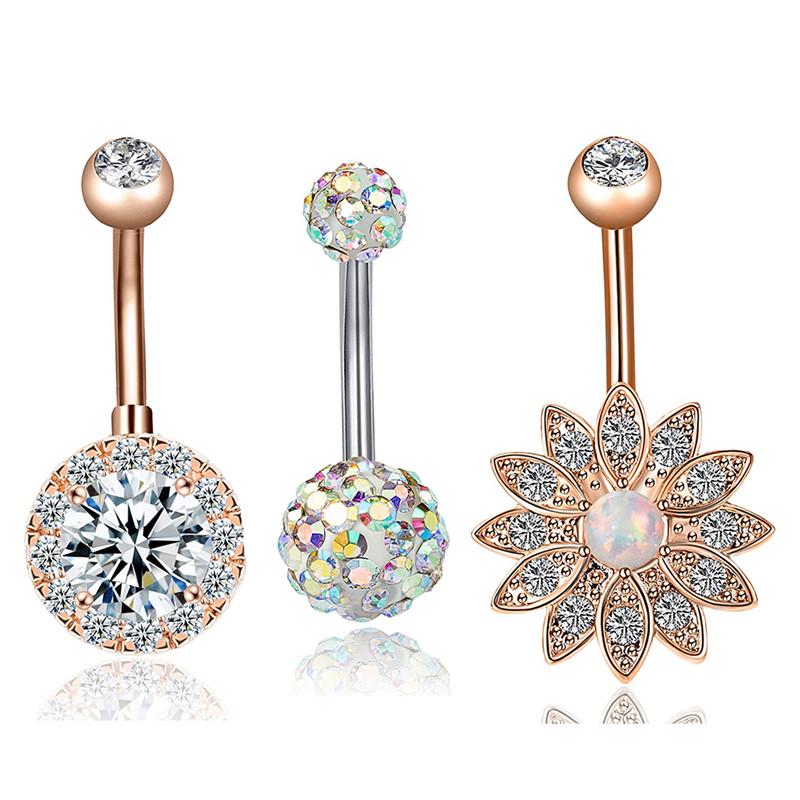 3Pcs/Set Stainless Steel Opal Belly Button Rings Navel Piercing Jewelry рожевий колір золота
3Pcs/Set Stainless Steel Opal Belly Button Rings Navel Piercing Jewelry рожевий колір золота