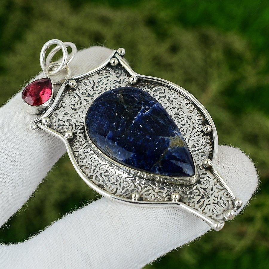 Friendship Day Sale Sterling Silver Natural Sodalite Rubillite Pendant Jewelry
Friendship Day Sale Sterling Silver Natural Sodalite Rubillite Pendant Jewelry