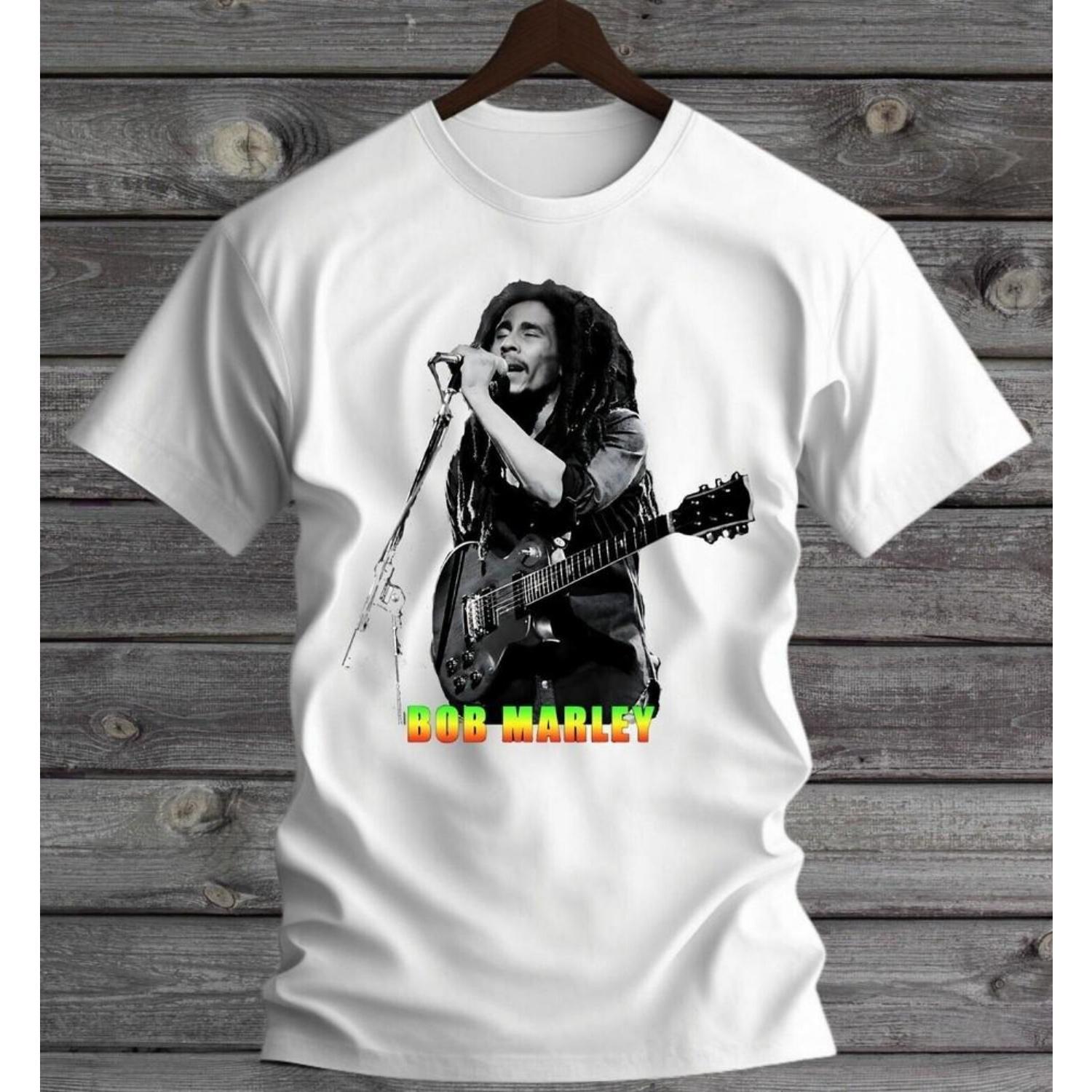 Bob Marley Guitar Band TShirt White S3XL Unisex T-Shirt XXXXXL чорний
Bob Marley Guitar Band TShirt White S3XL Unisex T-Shirt XXXXXL чорний