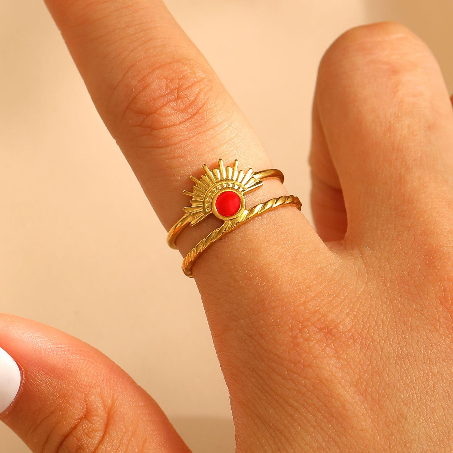Stainless Steel Ring Women Evil Eye Geometric Double Layer Open Ring Elegant Exquisite Party Fashion Zircon Gifts красный
Stainless Steel Ring Women Evil Eye Geometric Double Layer Open Ring Elegant Exquisite Party Fashion Zircon Gifts красный