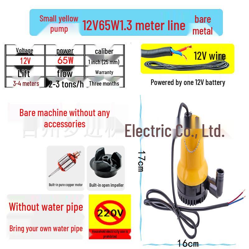 Заглибний насос для електромобілів та сільськогосподарського зрошення - 12В/24В/48В/60В/72В
Заглибний насос для електромобілів та сільськогосподарського зрошення - 12В/24В/48В/60В/72В