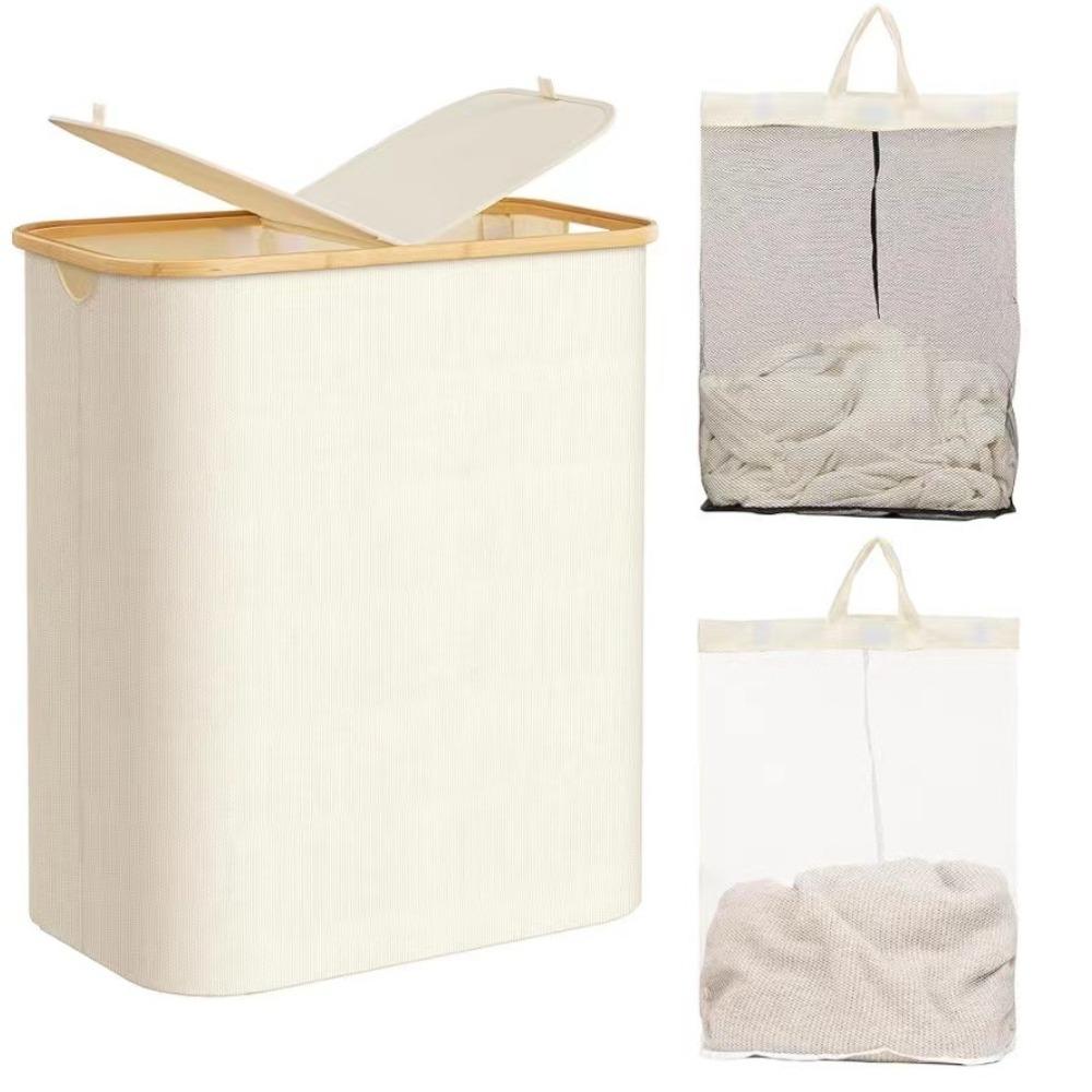 With 2 Section Inner Bag Dirty Clothes Basket with Lid/Handle Washing Baskets Laundry Room бежевий
With 2 Section Inner Bag Dirty Clothes Basket with Lid/Handle Washing Baskets Laundry Room бежевий