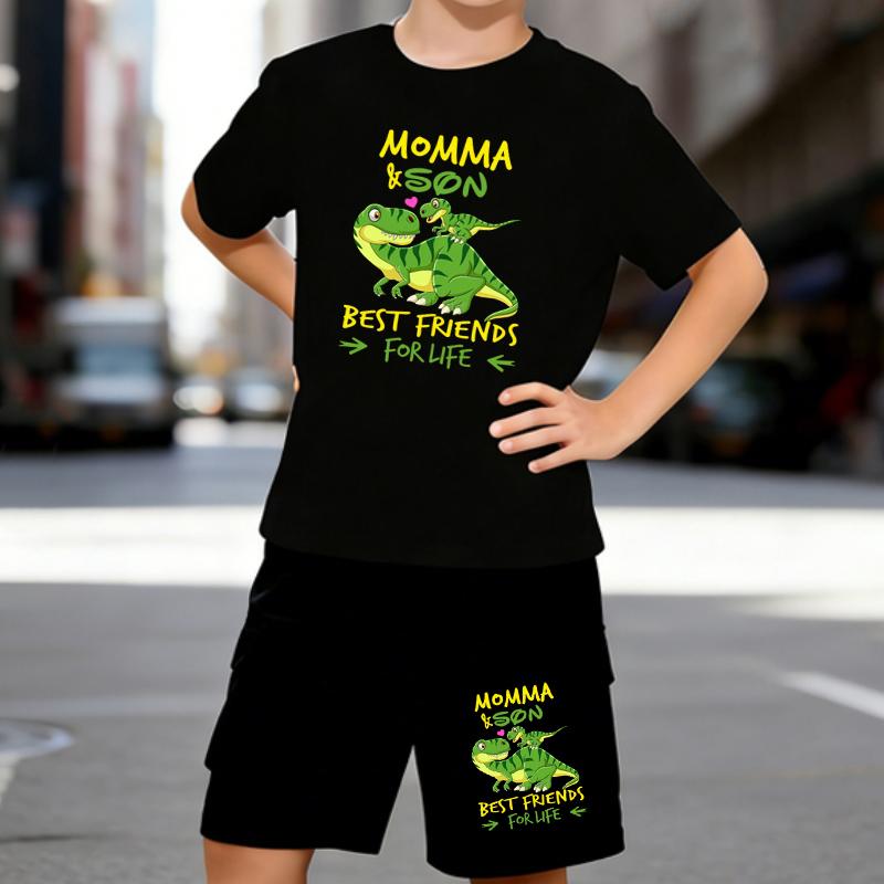 Boys 2 Piece Mother and baby dinosaur printed outfit, Short Sleeve T-Shirt and Shorts Set for Kids Age 5-14,White, Black Sporty Casual Summer Clothes 5-6 Years чёрный
Boys 2 Piece Mother and baby dinosaur printed outfit, Short Sleeve T-Shirt and Shorts Set for Kids Age 5-14,White, Black Sporty Casual Summer Clothes 5-6 Years чёрный