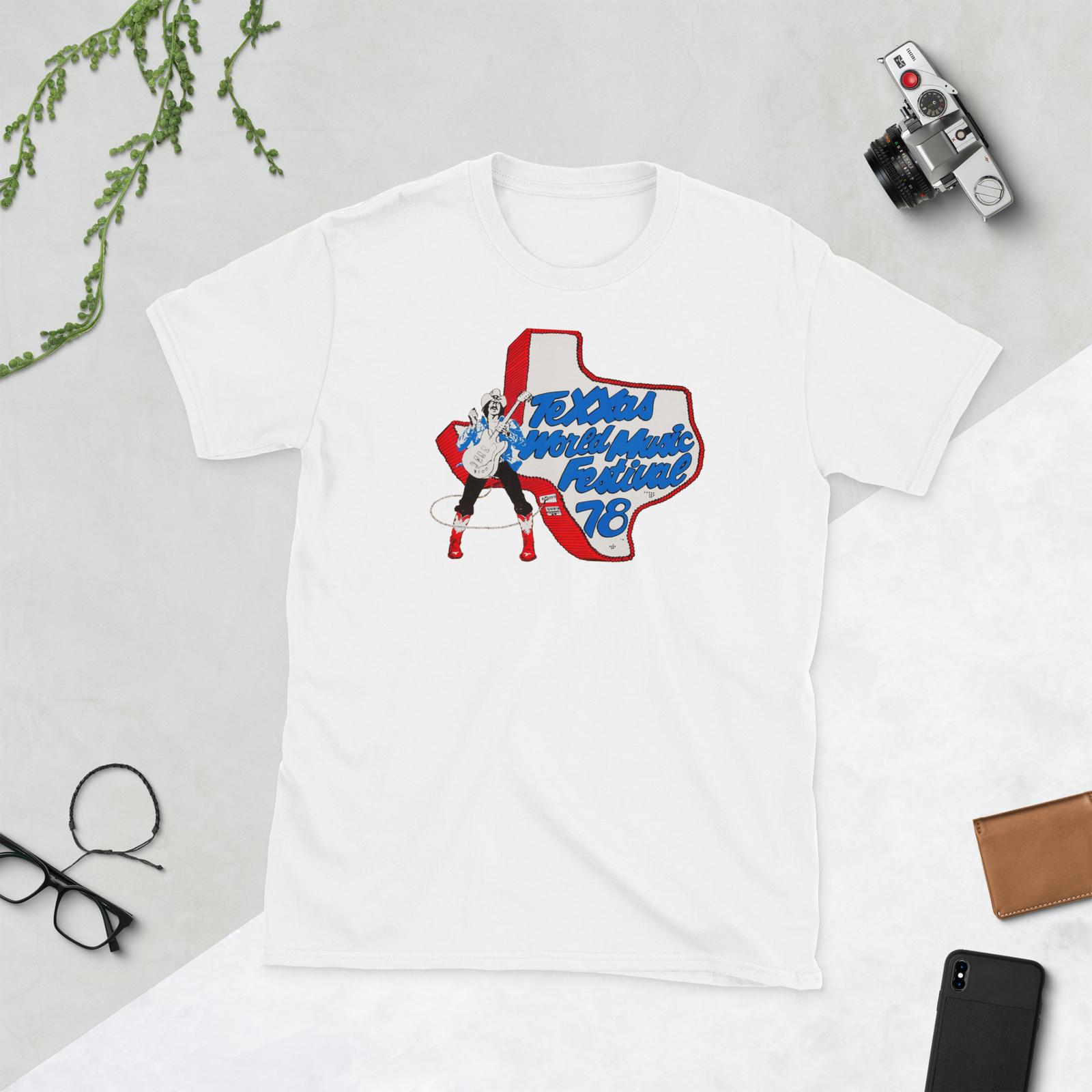 Texxas World Music Festival 1978 Vintage T-Shirt Mens Womens Tees Top Texas Jam S
Texxas World Music Festival 1978 Vintage T-Shirt Mens Womens Tees Top Texas Jam S