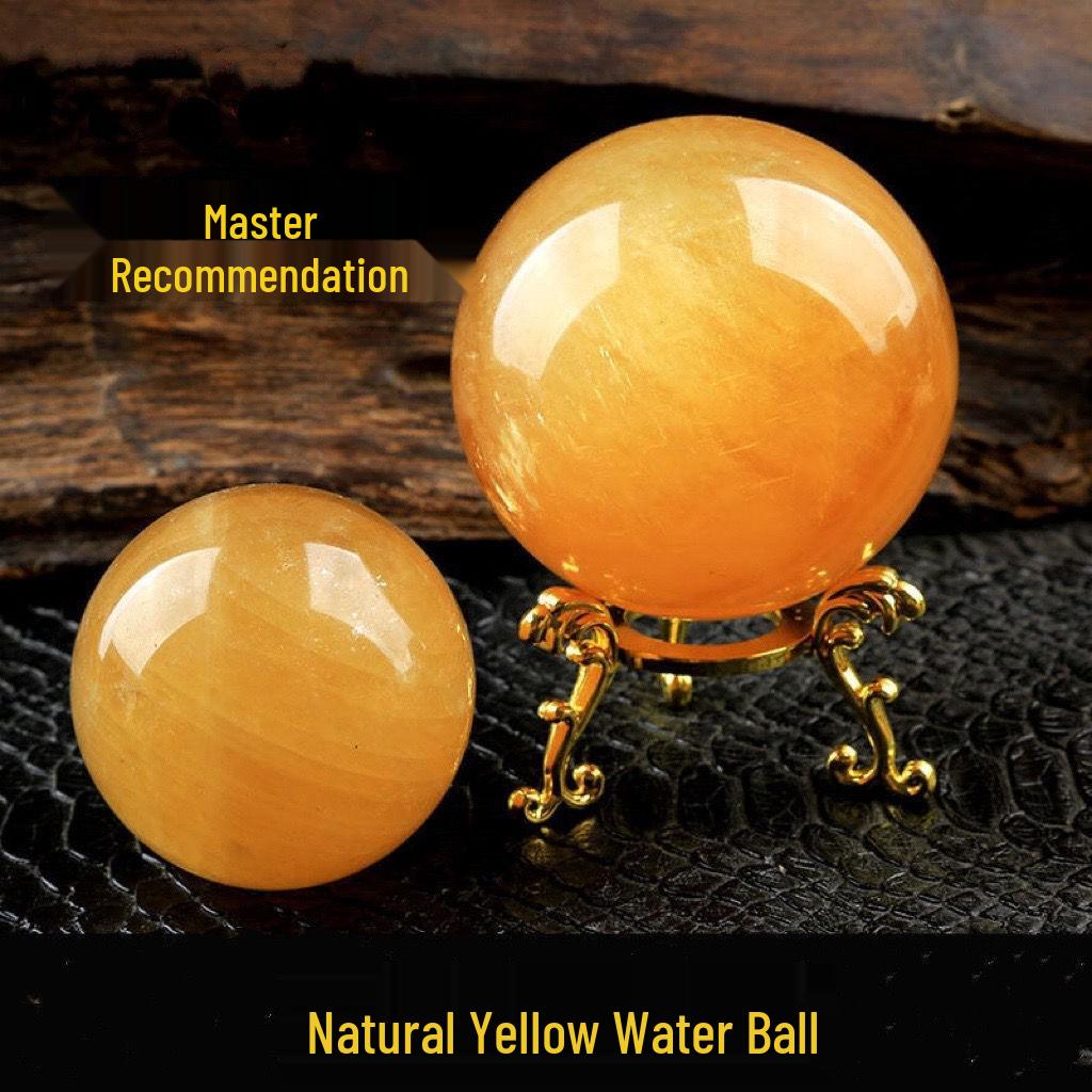 Natural Polished Citrine Ball with Brass Base - Desk or Kitchen Ornament Diameter 3-3.3 cm with Stand
Natural Polished Citrine Ball with Brass Base - Desk or Kitchen Ornament Diameter 3-3.3 cm with Stand