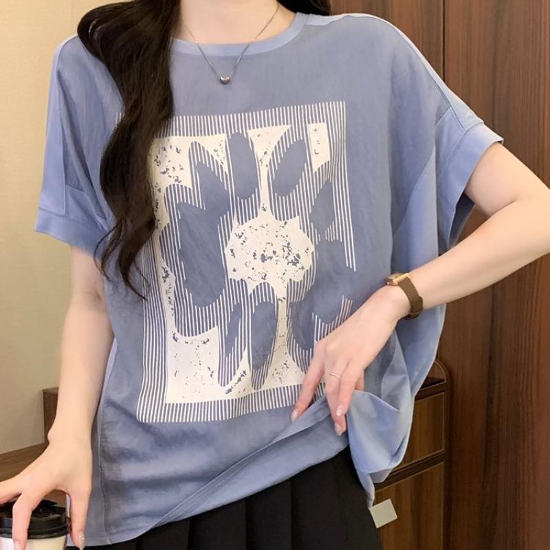 Printed Style Women s T-shirt Loose Casual Round Neck Thin Ladies Pullover T-shirts Daily Commuting Famale Short Sleeved Top M синий
Printed Style Women s T-shirt Loose Casual Round Neck Thin Ladies Pullover T-shirts Daily Commuting Famale Short Sleeved Top M синий