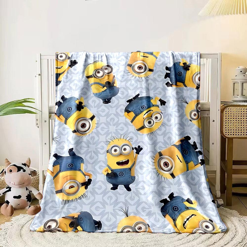 Yellow Minions in blue overalls scattered on a pale patterned background. for all seasons blanket lunch break throw gift 80cm x 120cm
Yellow Minions in blue overalls scattered on a pale patterned background. for all seasons blanket lunch break throw gift 80cm x 120cm