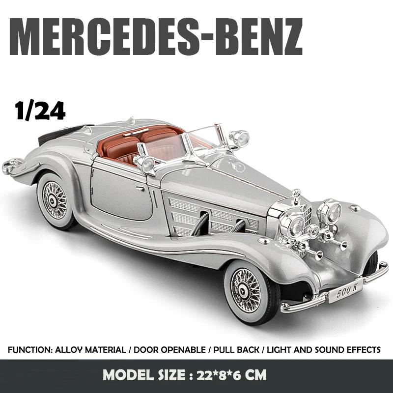 Simulation 1/24 Scale Benz 500K 1936 Classic Vintage Car Model With Display Box Birthday Gift Boy Collection Miniature Voiture
Simulation 1/24 Scale Benz 500K 1936 Classic Vintage Car Model With Display Box Birthday Gift Boy Collection Miniature Voiture