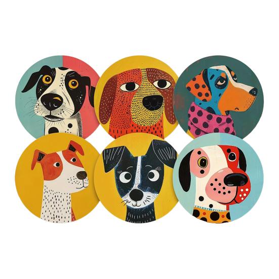 6 Pcs Wood Coasters Funny Cute Cat/Dog Drink Cup Coasters for Coffee Table Bar Kitchen Decor Housewarming Gifts for New Home
6 Pcs Wood Coasters Funny Cute Cat/Dog Drink Cup Coasters for Coffee Table Bar Kitchen Decor Housewarming Gifts for New Home