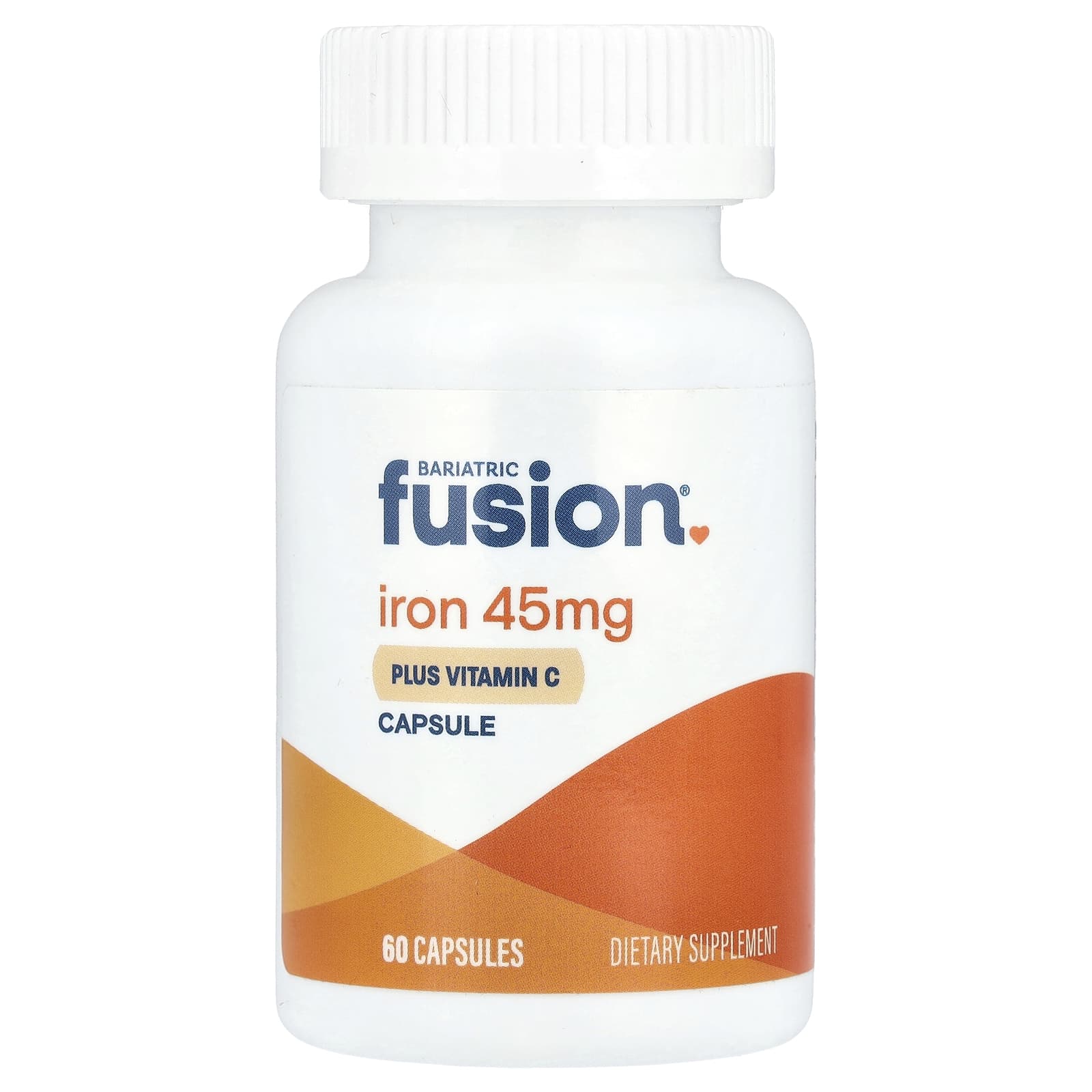 Bariatric Fusion, iron, vitamin C, 45 mg, 60 capsules
Bariatric Fusion, iron, vitamin C, 45 mg, 60 capsules
