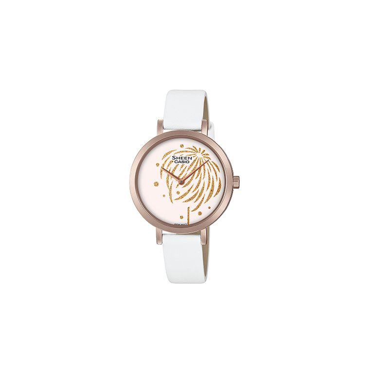 Casio Sheen Fireworks Theme Japanese Minimalist Business Style Leather Casual Quartz Watch Women watches Pink SHE-C130CGL-7AUPFY-PERSON White Strap
Casio Sheen Fireworks Theme Japanese Minimalist Business Style Leather Casual Quartz Watch Women watches Pink SHE-C130CGL-7AUPFY-PERSON White Strap