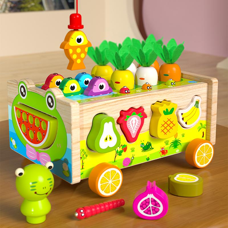 Wooden Shape Assortment Matching Children Toys Frog Fish Pond Farm Game Cart Montessori Education Building Blocks Toys for Kids
Wooden Shape Assortment Matching Children Toys Frog Fish Pond Farm Game Cart Montessori Education Building Blocks Toys for Kids