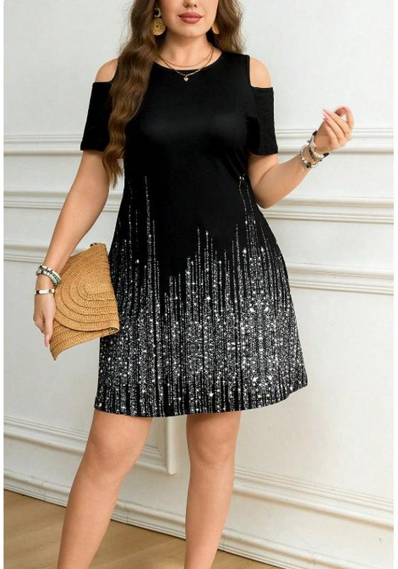 European & American Plus Size Women s Elegant Off-Shoulder Gradient Dress 3XL чорний
European & American Plus Size Women s Elegant Off-Shoulder Gradient Dress 3XL чорний