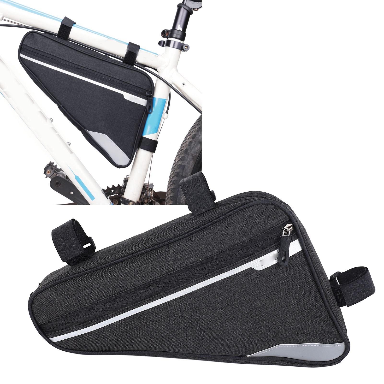 Bike Triangle Frame Bag 1.2L Polyester Fiber Waterproof Bike Under Top Tube Corner Pouch for Cycling Accessories Black
Bike Triangle Frame Bag 1.2L Polyester Fiber Waterproof Bike Under Top Tube Corner Pouch for Cycling Accessories Black