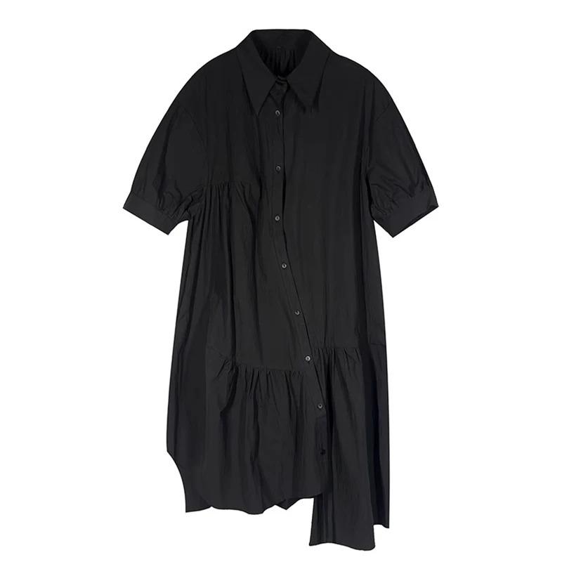 XITAO Irregular Pleated Turn-down Collar Dress GYX1656 One Size чёрный
XITAO Irregular Pleated Turn-down Collar Dress GYX1656 One Size чёрный