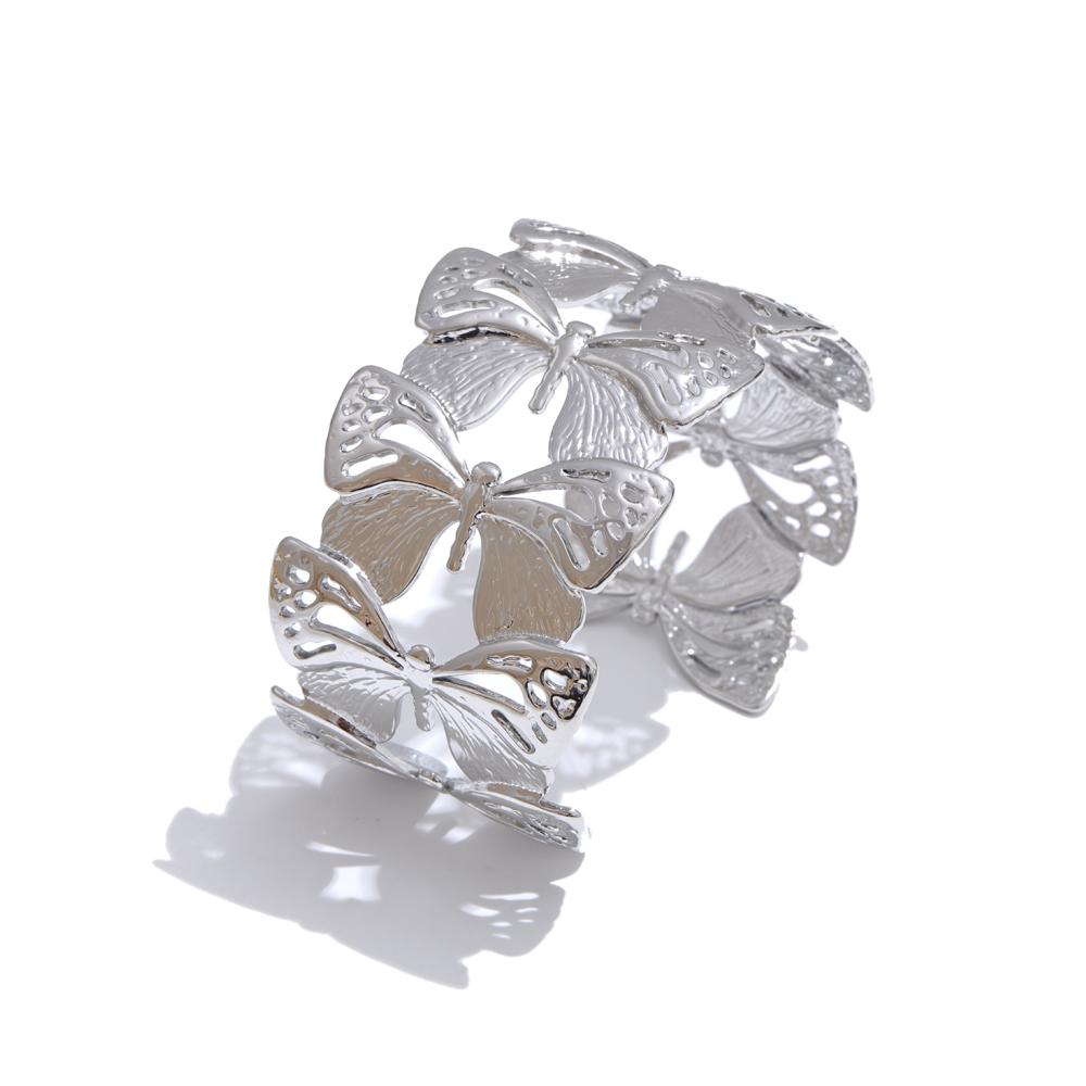 Yhpup New Stainless Steel Metal Butterfly Insect Big Cuff Adjustable Bracelet Bangle Charm Fashion Wrist Jewelry Trendy Gift
Yhpup New Stainless Steel Metal Butterfly Insect Big Cuff Adjustable Bracelet Bangle Charm Fashion Wrist Jewelry Trendy Gift