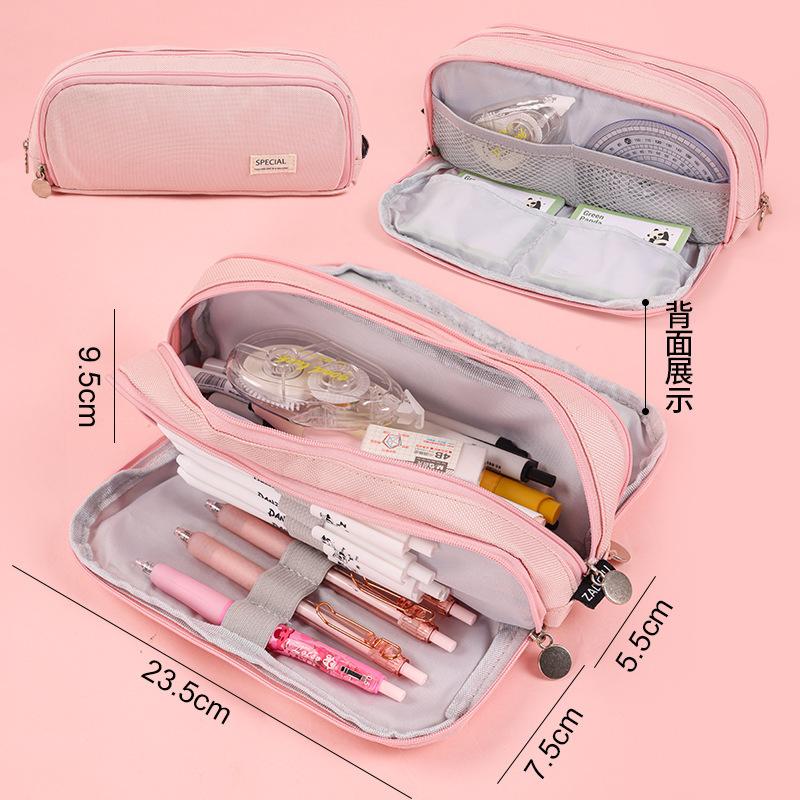 Large Capacity Pencil Case 3 Compartment Pouch Pen Storage Bag Double Side Opening Student Stationery Organizer School Supplies
Large Capacity Pencil Case 3 Compartment Pouch Pen Storage Bag Double Side Opening Student Stationery Organizer School Supplies