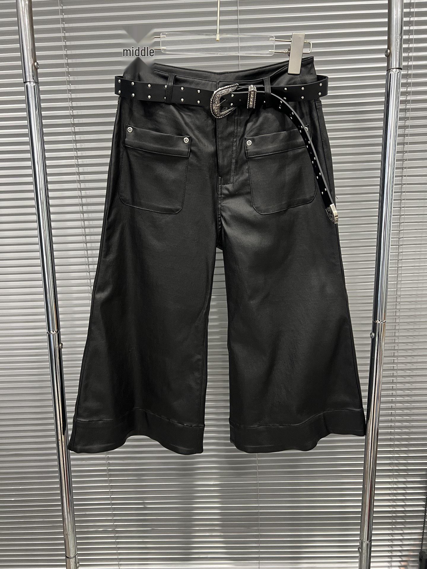 Spring 2026 Faux Leather Wide-Leg Micro-Flare Pants with Belt Large чёрный
Spring 2026 Faux Leather Wide-Leg Micro-Flare Pants with Belt Large чёрный