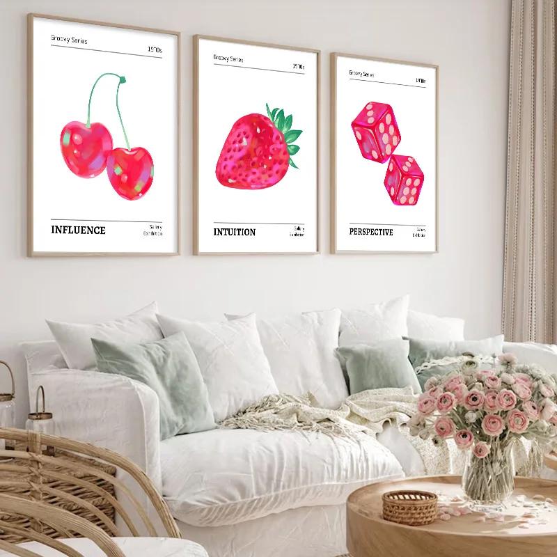 Colourful Rose Funky Dice Strawberry Element Poster Girl Avant-Garde Room Cherry Canvas Painting Modern Home Decor Wall Art 21cm×30cm NoFrame
Colourful Rose Funky Dice Strawberry Element Poster Girl Avant-Garde Room Cherry Canvas Painting Modern Home Decor Wall Art 21cm×30cm NoFrame