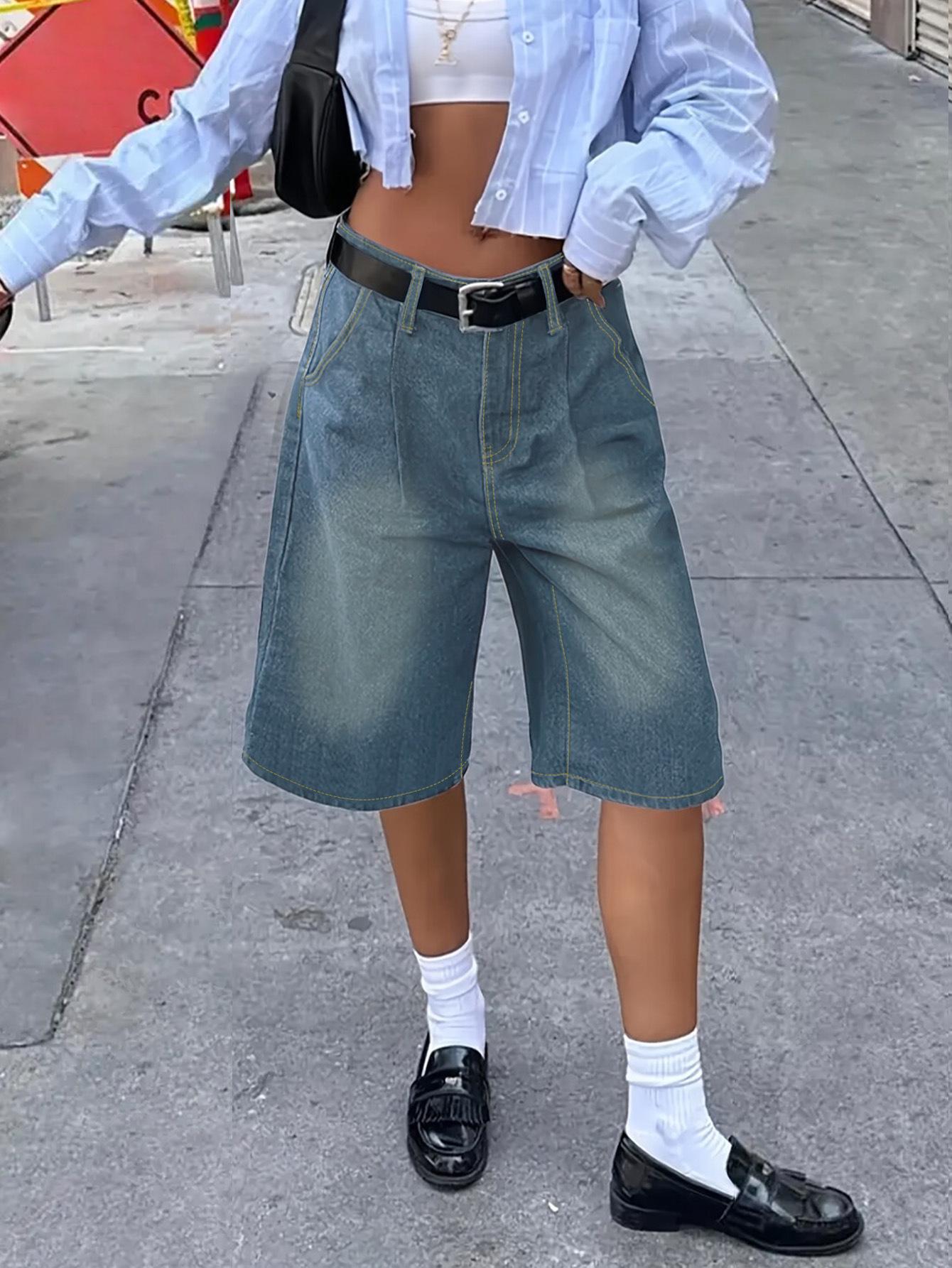 Pleated Women s Wide-Leg Mid-Length Denim Shorts XS синій
Pleated Women s Wide-Leg Mid-Length Denim Shorts XS синій