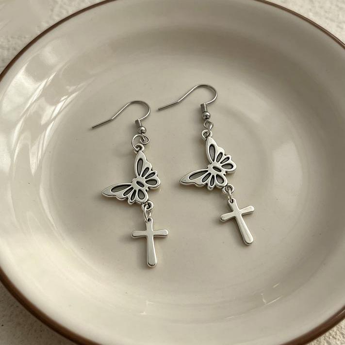 Hip Hop Punk Butterfly Cross Hook Earrings for Women Girls Sweet Cool Rock Hollow Dangle Earrings Party Jewelry Accessories
Hip Hop Punk Butterfly Cross Hook Earrings for Women Girls Sweet Cool Rock Hollow Dangle Earrings Party Jewelry Accessories