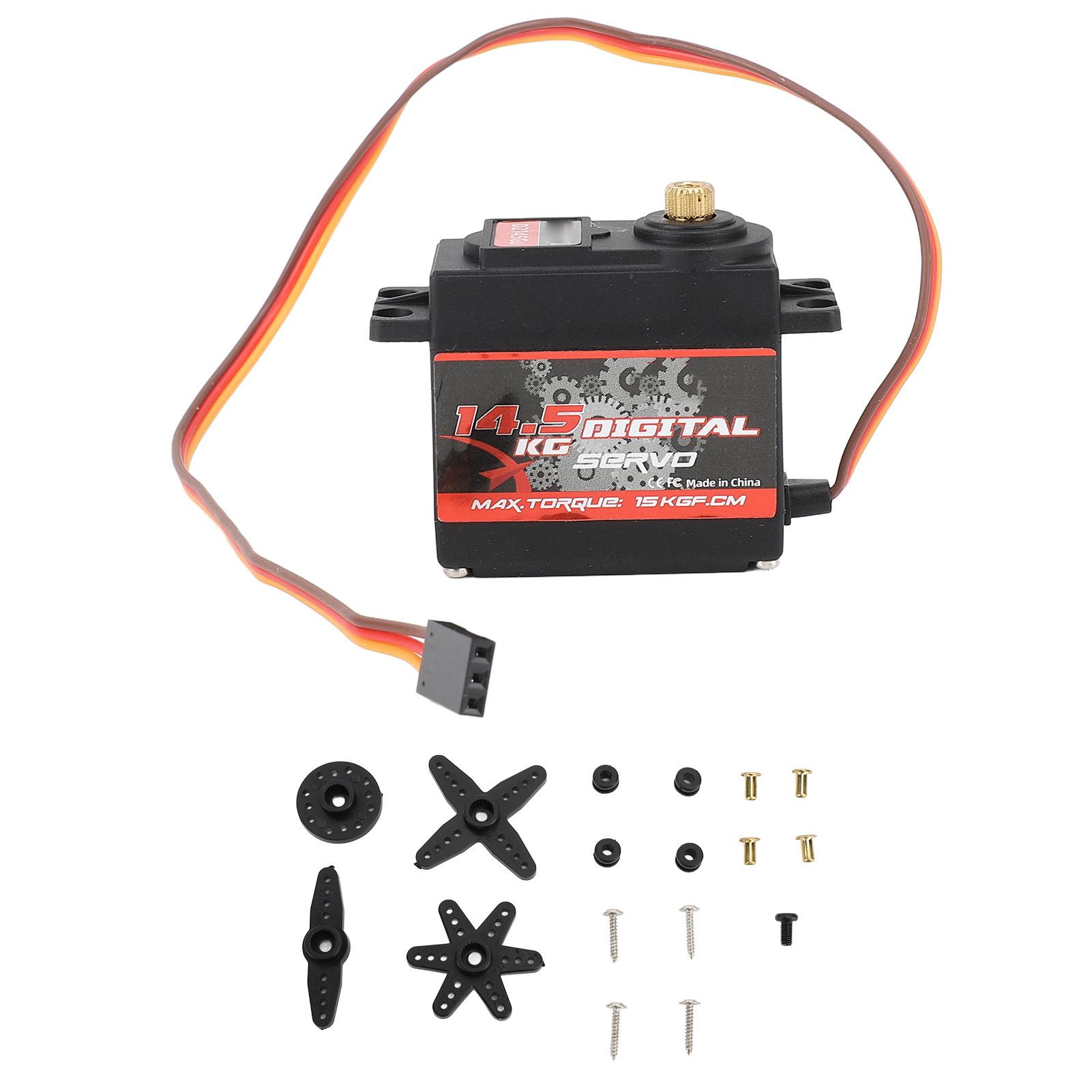 14.5KG RC Servo High Torque Servo Motors Full Metal Gear Servo for RC Crawler Car Boat Robot DIY
14.5KG RC Servo High Torque Servo Motors Full Metal Gear Servo for RC Crawler Car Boat Robot DIY