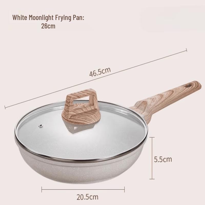 Miling White Moonlight 26cm Ceramic Nonstick Frying Pan with Lid
Miling White Moonlight 26cm Ceramic Nonstick Frying Pan with Lid
