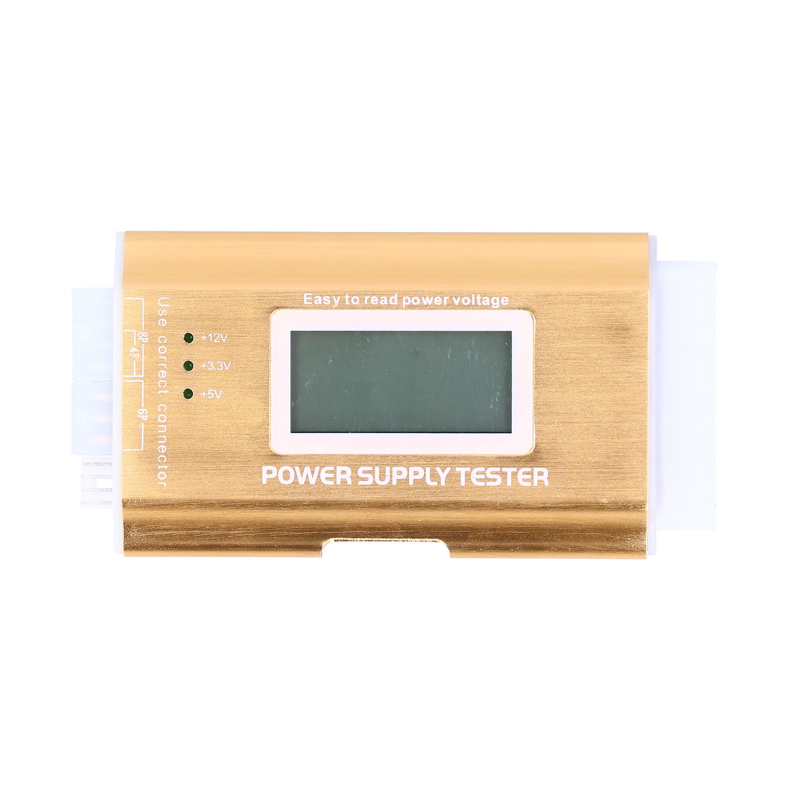 Power Supply Tester Computer 20Pin ATX Digital LCD Display Aluminium Alloy Gold Interface
Power Supply Tester Computer 20Pin ATX Digital LCD Display Aluminium Alloy Gold Interface