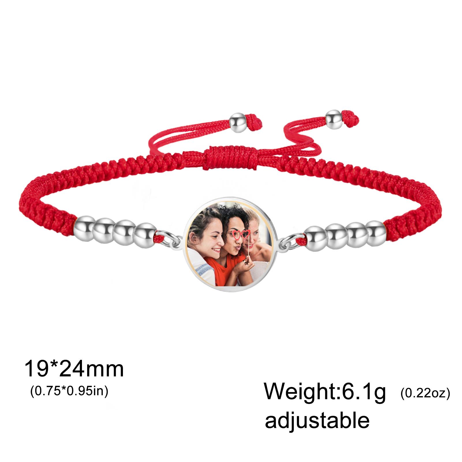 Lemegeton Customized Photo Bracelet Red Black Rope Round Pendant Stainless Steel Jewelry for Women Men Personalized Trend Gifts
Lemegeton Customized Photo Bracelet Red Black Rope Round Pendant Stainless Steel Jewelry for Women Men Personalized Trend Gifts