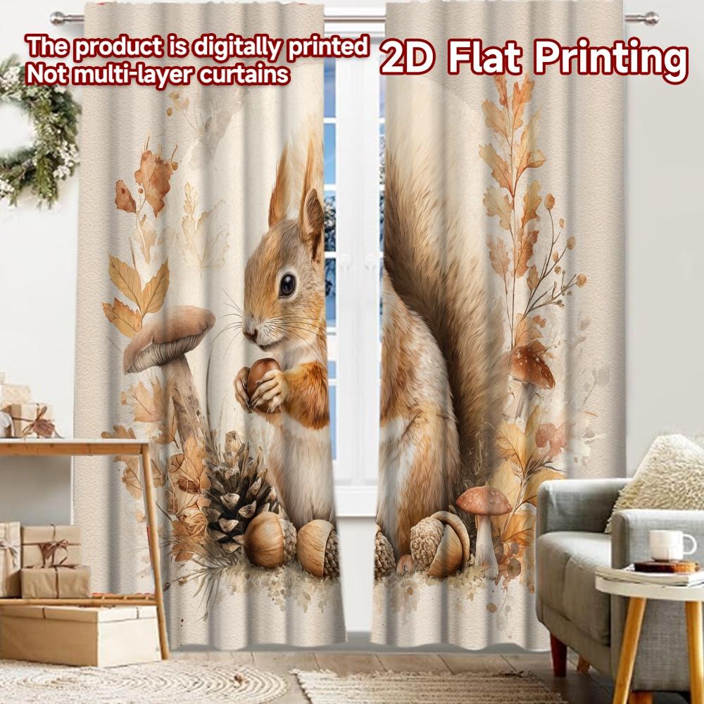 2pcs, 2D FLAT PRINTING Curtains (Without Rod) Autumn Squirrel Christmas holiday curtains Semi-Sheer Curtains Decorations Inside 52.50 × 116.00 cm 2 pcs
2pcs, 2D FLAT PRINTING Curtains (Without Rod) Autumn Squirrel Christmas holiday curtains Semi-Sheer Curtains Decorations Inside 52.50 × 116.00 cm 2 pcs