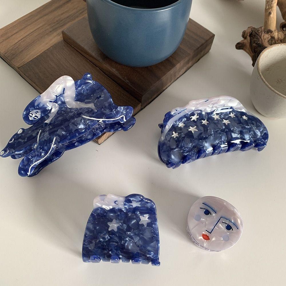 Acetic Acid Blue Women Hair Clips Painted Art Hair Claw Korean Style Spring Clip Hair Accessories D
Acetic Acid Blue Women Hair Clips Painted Art Hair Claw Korean Style Spring Clip Hair Accessories D