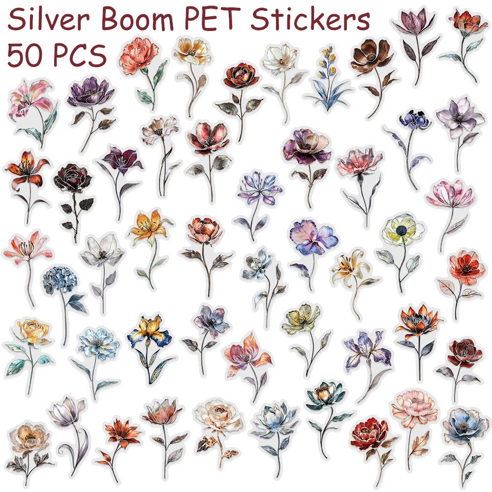 50pcs Retro Flower Silver PET Transparent Waterproof Stickers for Suitcase, Notebook, Skateboard, Phone TJ009
50pcs Retro Flower Silver PET Transparent Waterproof Stickers for Suitcase, Notebook, Skateboard, Phone TJ009
