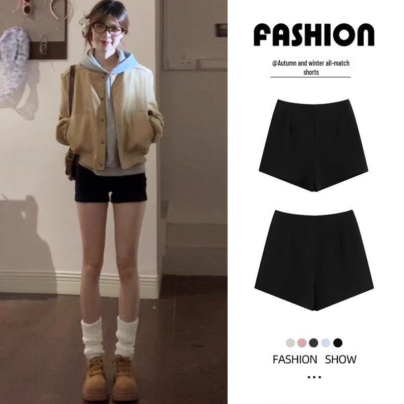 Black High-Waist Fleece-Lined Booty Shorts for Women - Sexy, Slimming, Versatile Autumn/Winter Style Medium
Black High-Waist Fleece-Lined Booty Shorts for Women - Sexy, Slimming, Versatile Autumn/Winter Style Medium