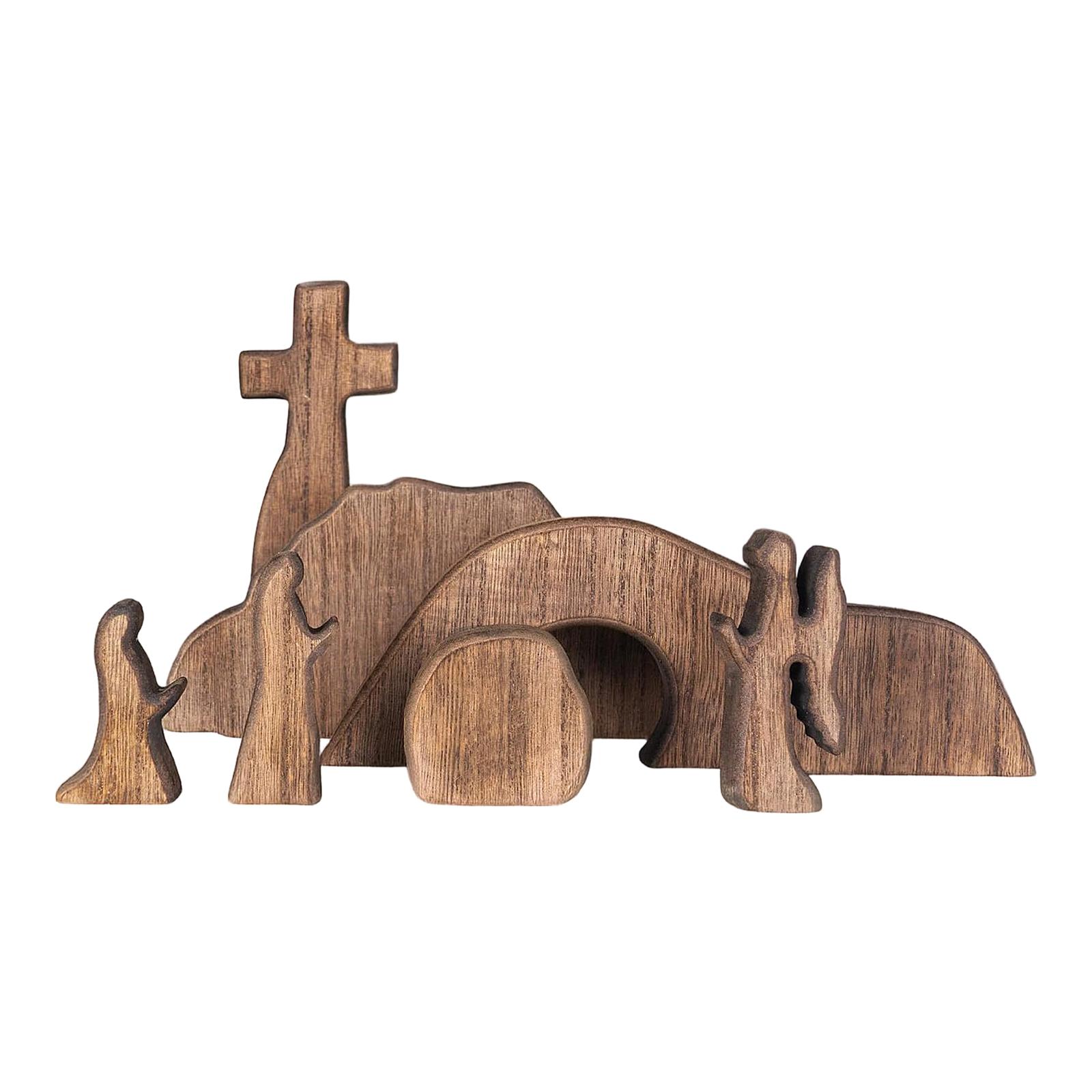 The Empty Tomb Easter Scene, Cross Decorations, Wooden Nativity Set, Decorations Religious Tomb Easter Kit Display For Home Seven-piece Set One Size
The Empty Tomb Easter Scene, Cross Decorations, Wooden Nativity Set, Decorations Religious Tomb Easter Kit Display For Home Seven-piece Set One Size