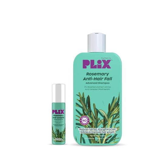 PLIX - THE PLANT FIX Rosemary Anti Hairfall Advanced Kit | Сыворотка с шариковым аппликатором (10мл) + Шампунь (200мл) | Уменьшает выпадение волос, ускоряет рост волос
PLIX - THE PLANT FIX Rosemary Anti Hairfall Advanced Kit | Сыворотка с шариковым аппликатором (10мл) + Шампунь (200мл) | Уменьшает выпадение волос, ускоряет рост волос