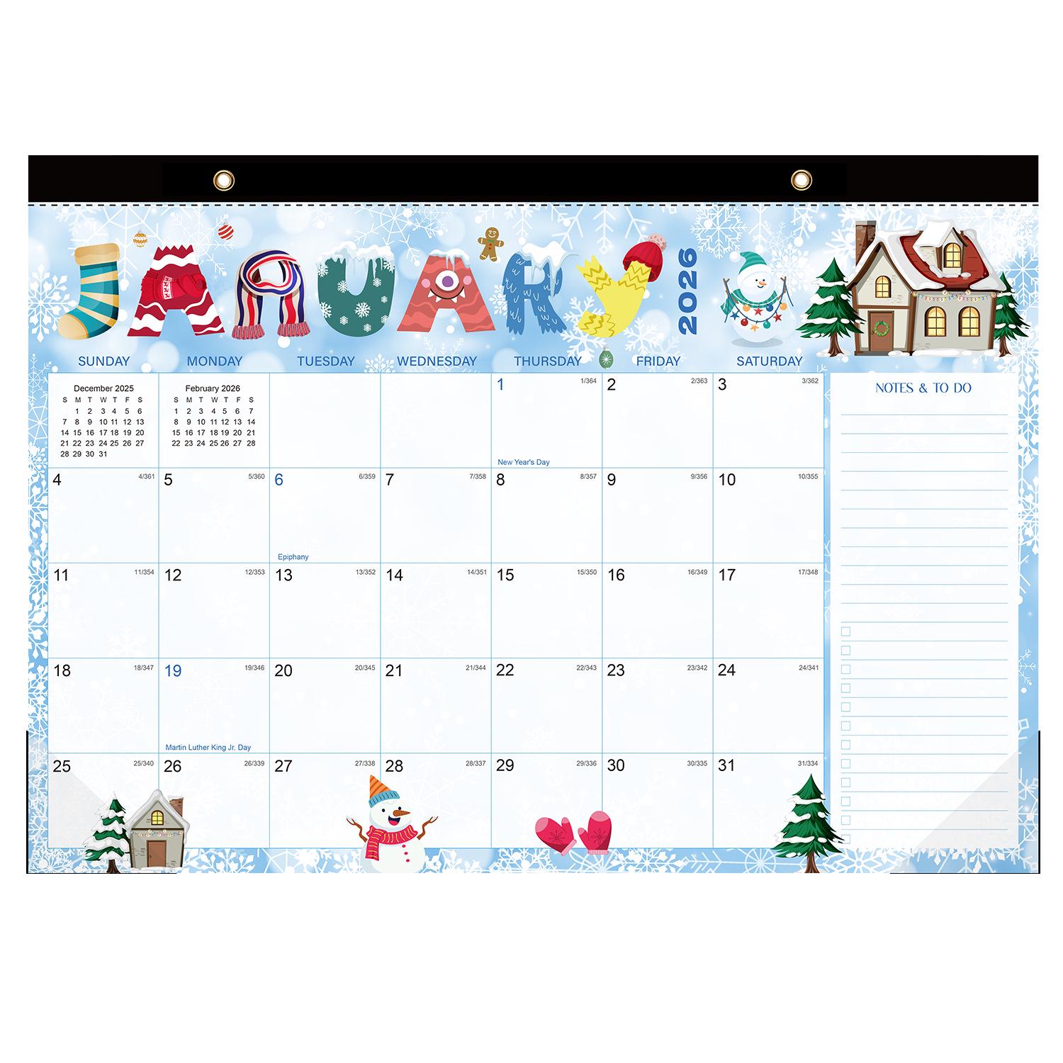 18-Month English Wall & Desktop Calendar with Simple Notebook (Size 26-27)
18-Month English Wall & Desktop Calendar with Simple Notebook (Size 26-27)