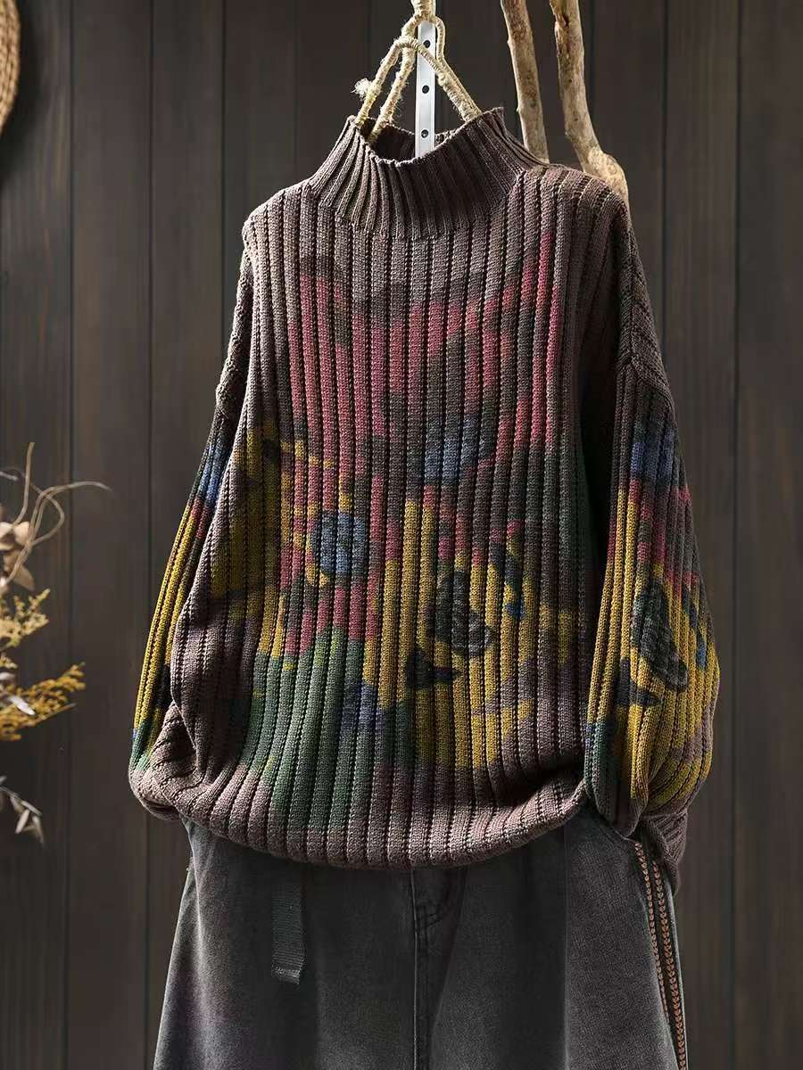 Johnature Женские свитера-пуловеры с цветочным принтом Зимние вязаные повседневные женские свободные свитера One Size
Johnature Женские свитера-пуловеры с цветочным принтом Зимние вязаные повседневные женские свободные свитера One Size