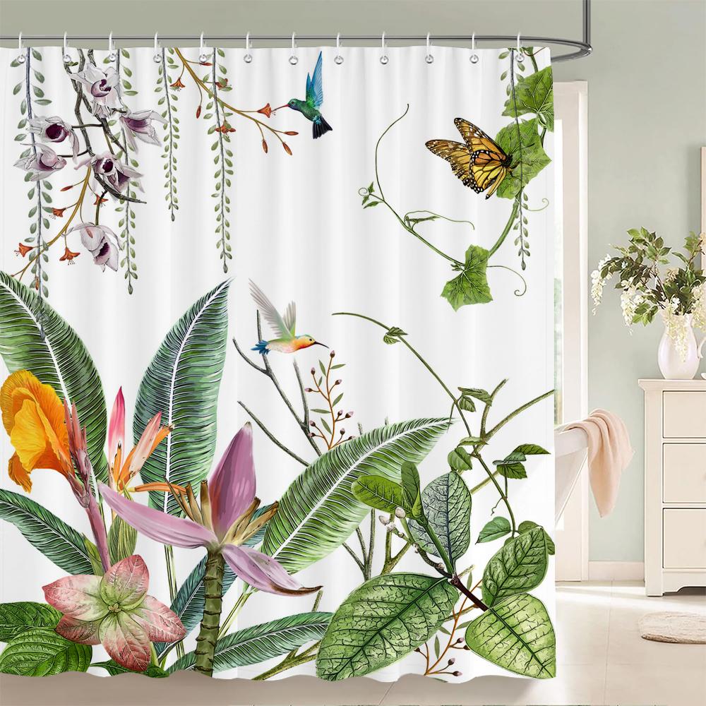 Fresh Plant leaves Fabric Shower Curtain Waterproof Polyester 3D Printing leaf Bath Curtains for Bathroom Decor with Hooks W90xH180cm
Fresh Plant leaves Fabric Shower Curtain Waterproof Polyester 3D Printing leaf Bath Curtains for Bathroom Decor with Hooks W90xH180cm
