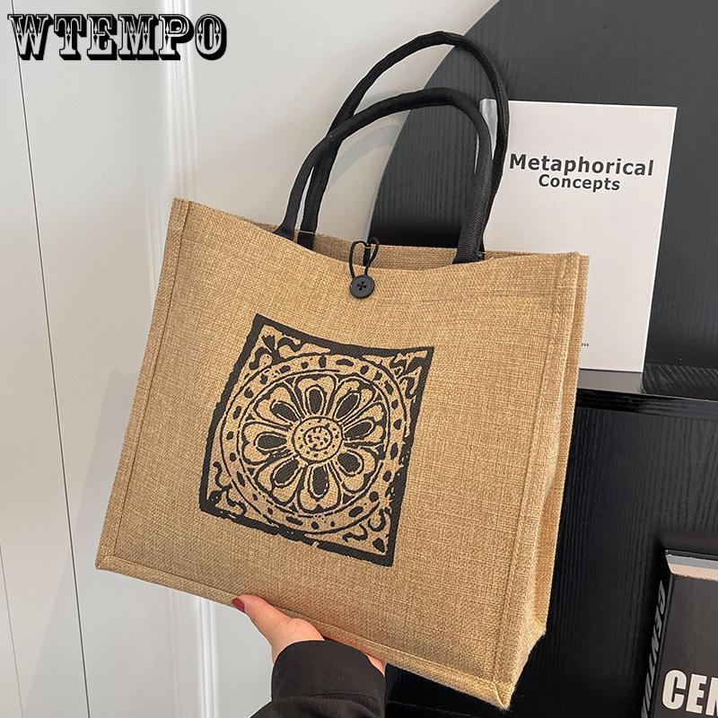 Large Capacity Linen Bag for Women Fashion Linen Handheld Mommy Bag Single Shoulder Tote Bag one size
Large Capacity Linen Bag for Women Fashion Linen Handheld Mommy Bag Single Shoulder Tote Bag one size