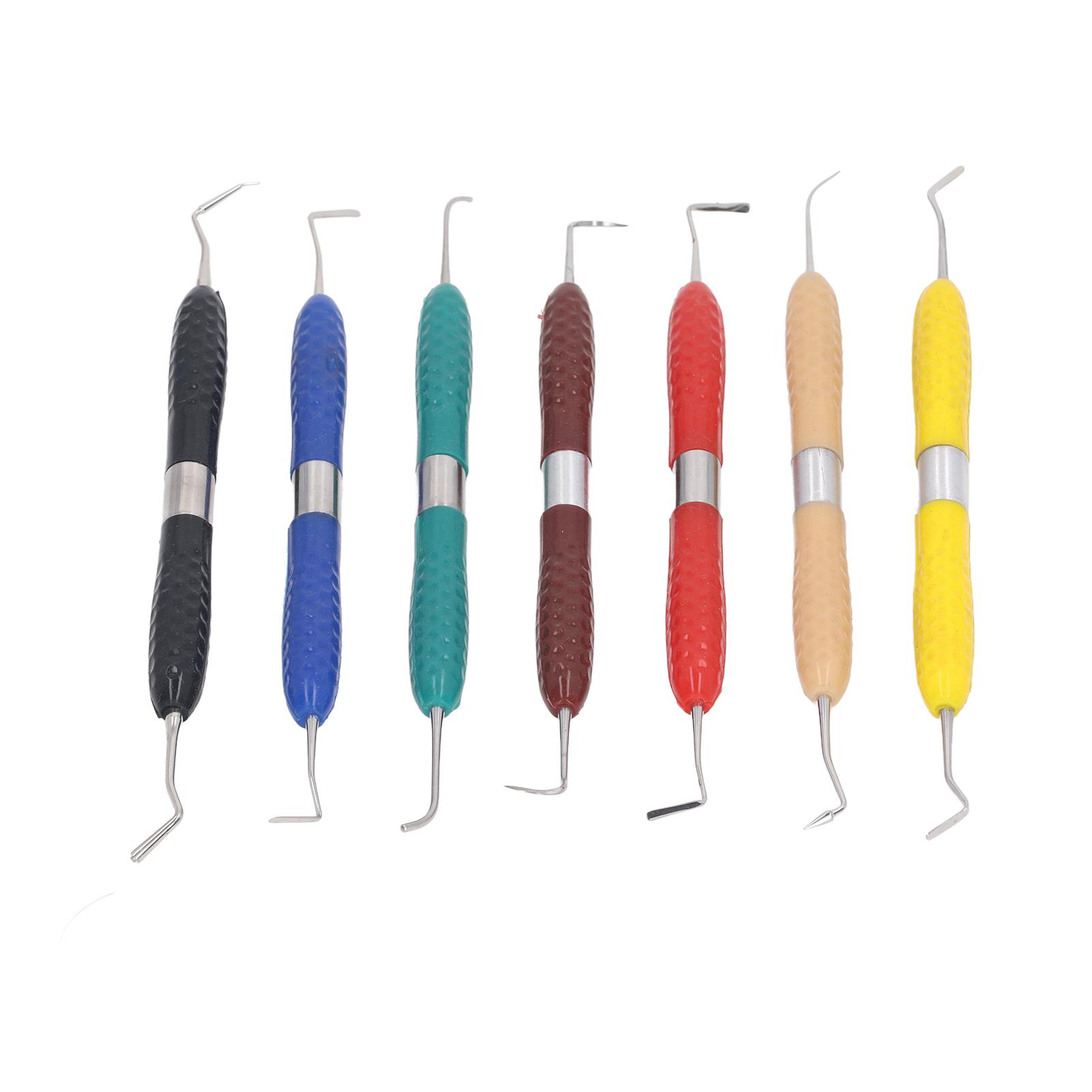 7 шт. Инструменты для заполнения стоматологической смолой 4 типа Нержавеющая сталь стоматологический шпатель для заполнения композитной смолой