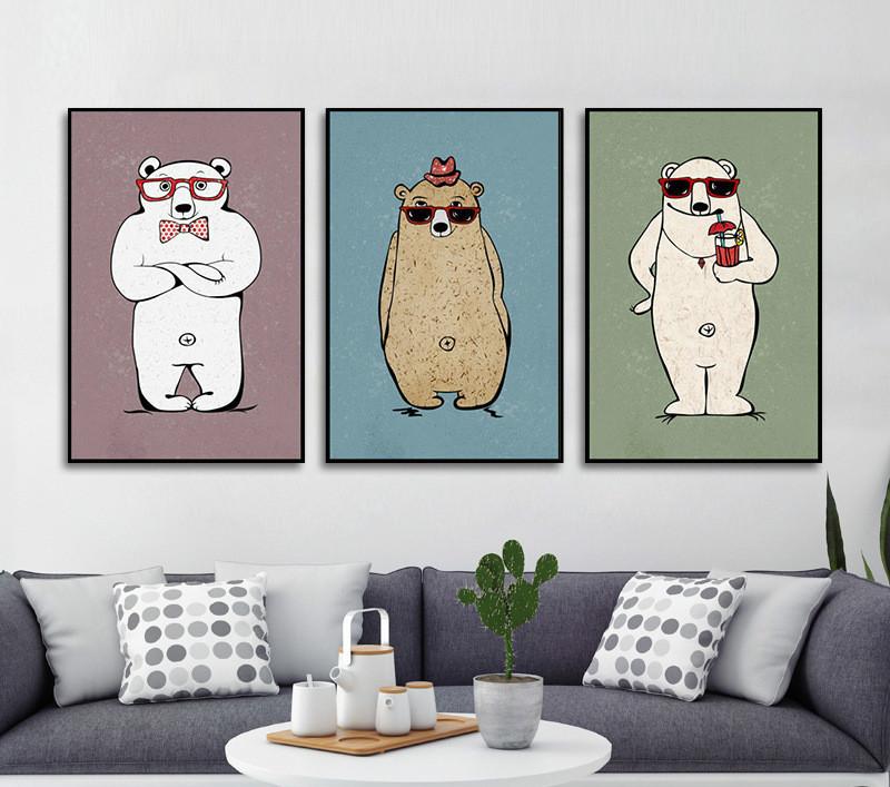 Cute Cartoon Animals Print Bear Children s Room Decorative Painting Boys and Girls Bedroom Decor Wall Painting Canvas Painting
Cute Cartoon Animals Print Bear Children s Room Decorative Painting Boys and Girls Bedroom Decor Wall Painting Canvas Painting