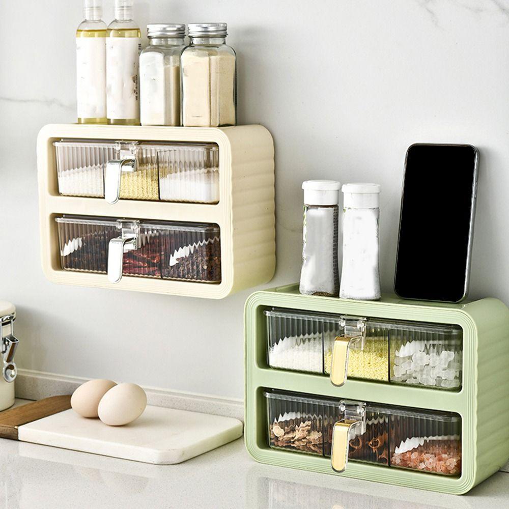 Self-adhesive Wall Mounted Salt Seasoning Rack Wall-mounted Sugar Bowl Spice Rack Kitchen
Self-adhesive Wall Mounted Salt Seasoning Rack Wall-mounted Sugar Bowl Spice Rack Kitchen