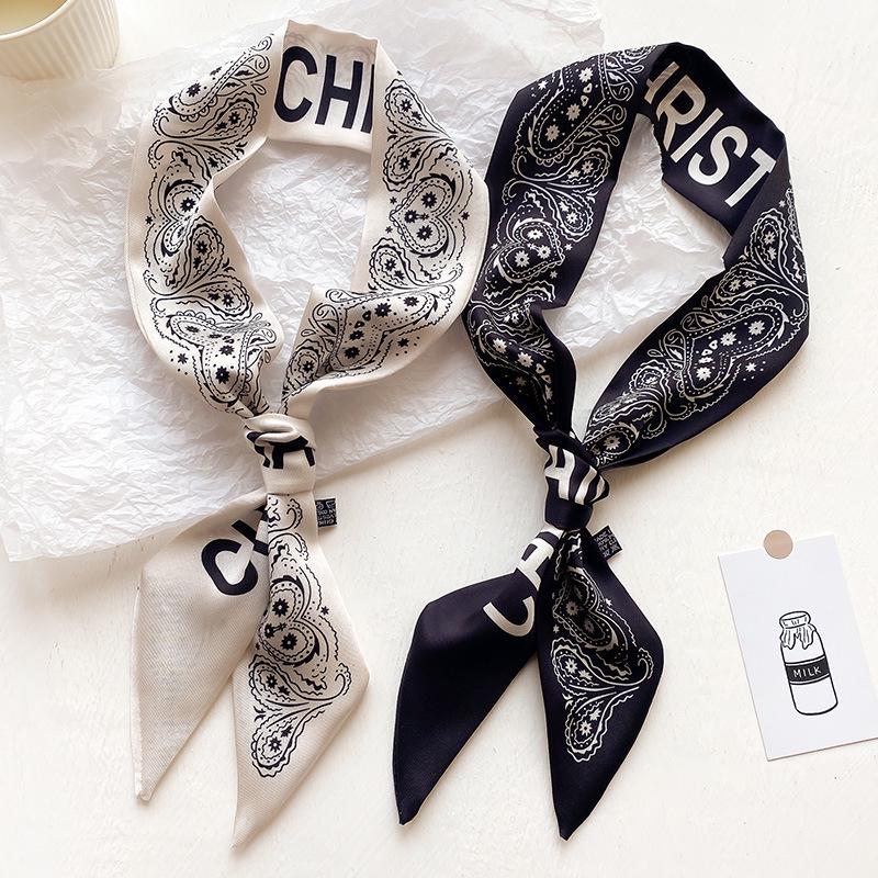 Korean Paisley Silk Scarf: Stylish Neck and Headband Accessory for Women 100*6cm чорний
Korean Paisley Silk Scarf: Stylish Neck and Headband Accessory for Women 100*6cm чорний