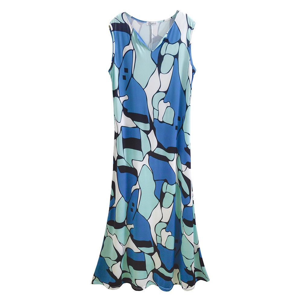 Popular European and American new women s clothing, hot-selling fashion printed sleeveless dresses and long dresses XXXL синій
Popular European and American new women s clothing, hot-selling fashion printed sleeveless dresses and long dresses XXXL синій