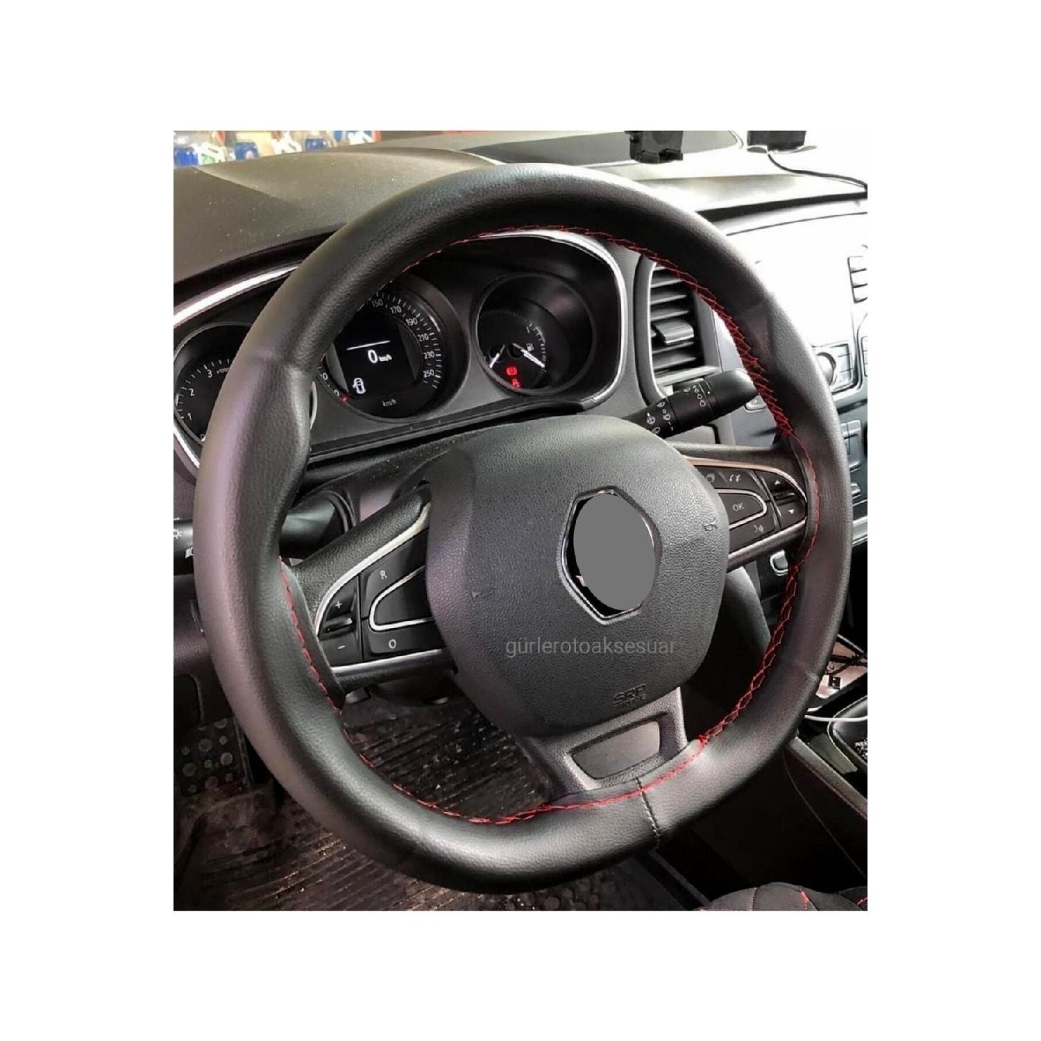 Совместимый прошитый кожаный чехол на руль Renault Megane 4, черный кожаный красный шнурок (3811см)
Совместимый прошитый кожаный чехол на руль Renault Megane 4, черный кожаный красный шнурок (3811см)