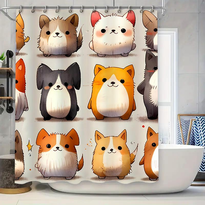 Adorable Cartoon Dog Bath Shower Curtain Home Decor For Kids Bathroom Waterproof Fabric Multiple Colors Available W60H190(CM)-1 Pcs
Adorable Cartoon Dog Bath Shower Curtain Home Decor For Kids Bathroom Waterproof Fabric Multiple Colors Available W60H190(CM)-1 Pcs
