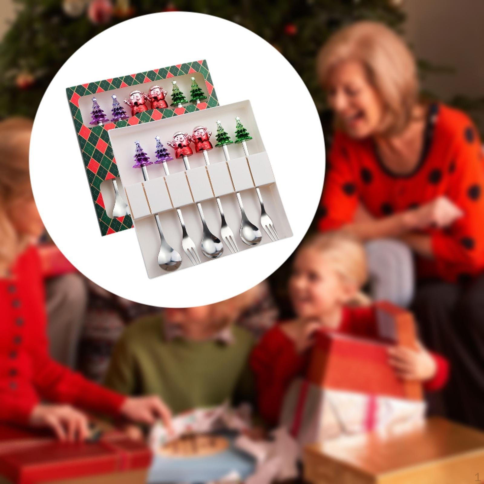 6 предметов Рождественский десерт Вилка Ложка Столовые приборы Набор Посуда Рождество для кухни Style D
6 предметов Рождественский десерт Вилка Ложка Столовые приборы Набор Посуда Рождество для кухни Style D