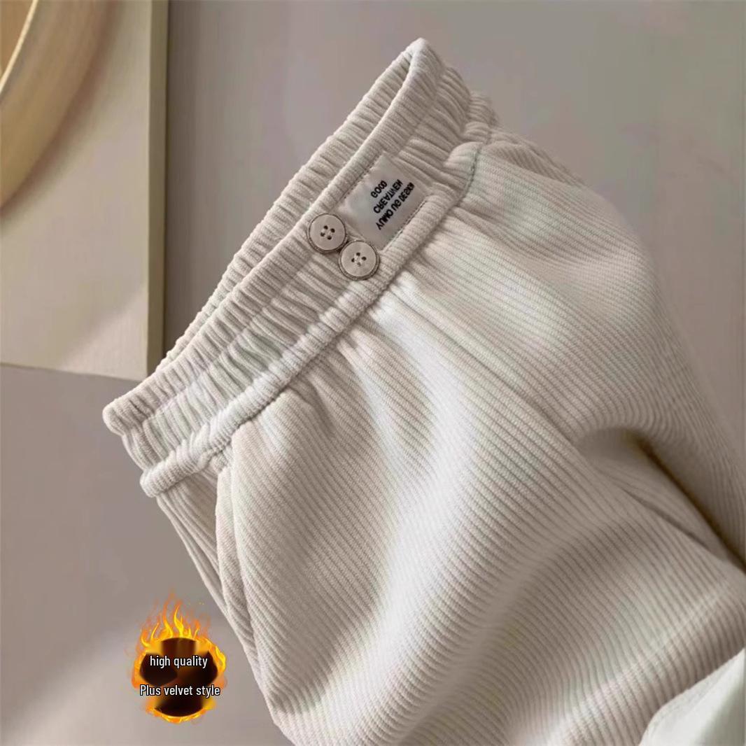 Petite Fleece-Lined Chenille Wide-Leg High-Waisted Pants - White (Autumn/Winter 2025) 2XL (131-150 jin)
Petite Fleece-Lined Chenille Wide-Leg High-Waisted Pants - White (Autumn/Winter 2025) 2XL (131-150 jin)