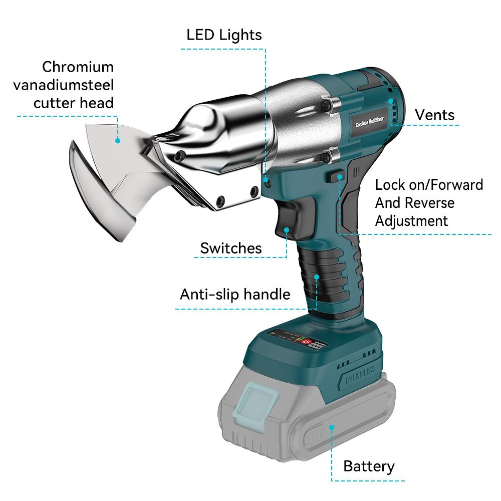 3MM Electric Scissors Metal Cutting Tools Cordless Iron Sheet Shears Carbon Steel Cutter Power Tools For Makita 18V Battery
3MM Electric Scissors Metal Cutting Tools Cordless Iron Sheet Shears Carbon Steel Cutter Power Tools For Makita 18V Battery