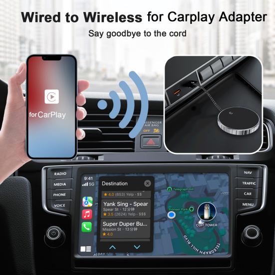 Беспроводной адаптер Carplay Play Box с задержкой подключения без экрана, оригинальный автомобильный заводской провод
Беспроводной адаптер Carplay Play Box с задержкой подключения без экрана, оригинальный автомобильный заводской провод